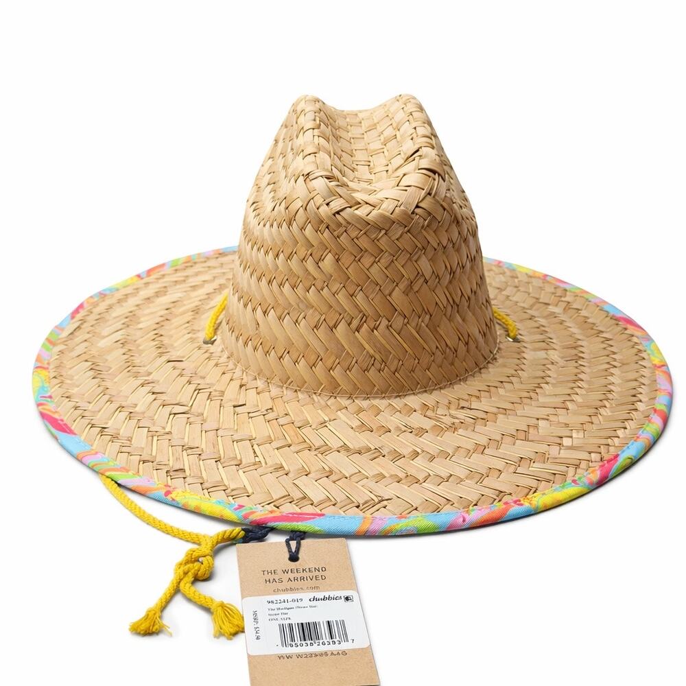 Chubbies “The Hooligan” Straw Hat | One Size | NWT Festivalcore Coastal Beach - Picture 4 of 6